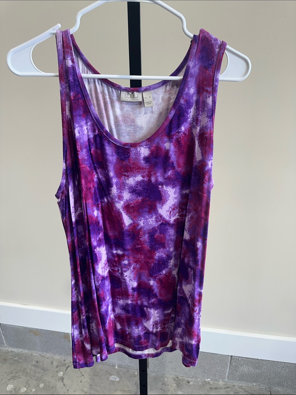 LoGo by Lori Goldstein purple tie dye size XL women’s